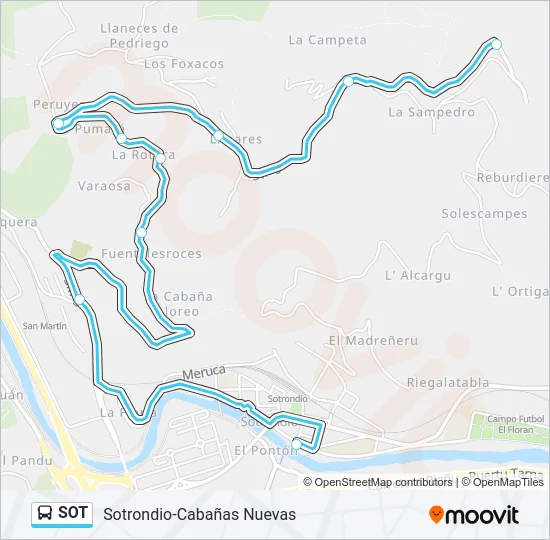 SOT Bus Line Map