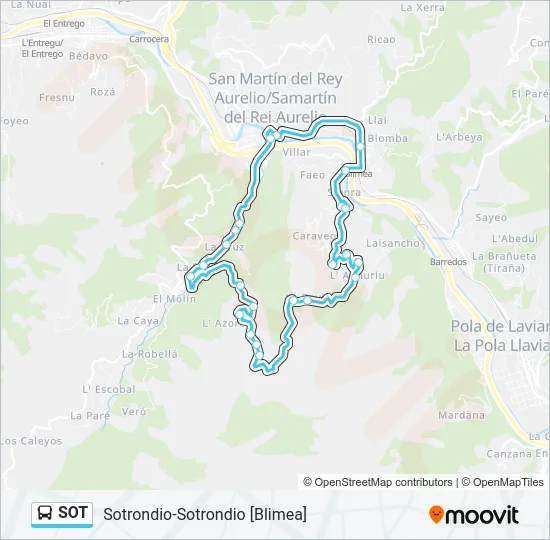 SOT Bus Line Map
