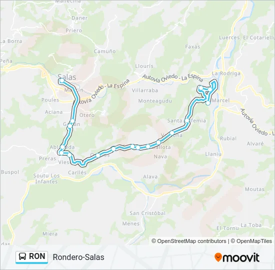 RON Bus Line Map