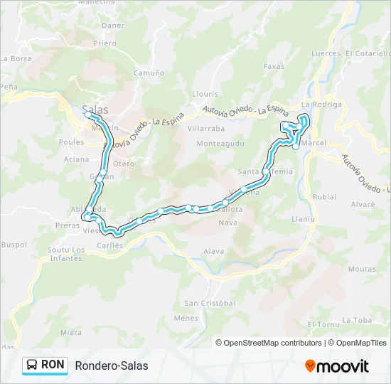 RON Bus Line Map