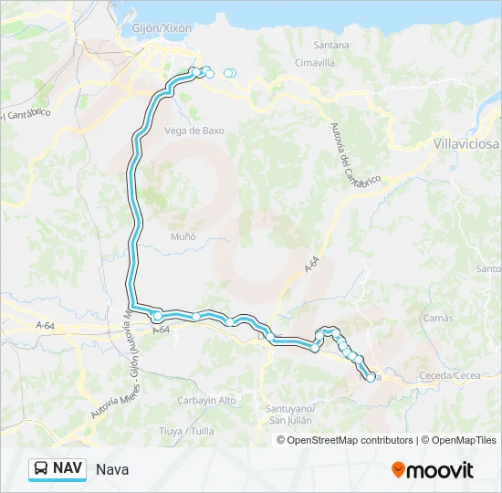 NAV Bus Line Map
