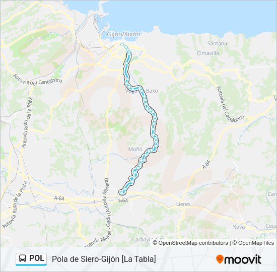Mapa de POL de autobús