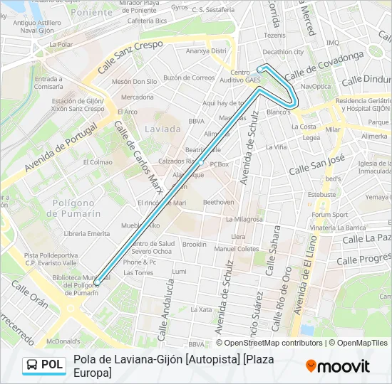 POL Bus Line Map