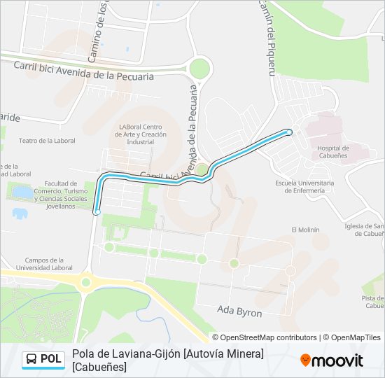 POL bus Mapa de línia