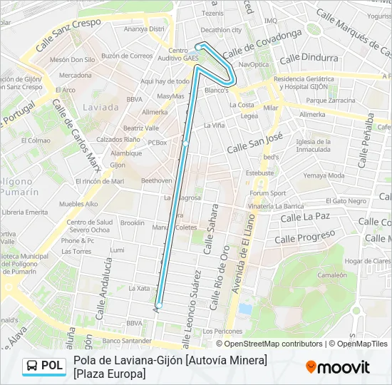 POL Bus Line Map