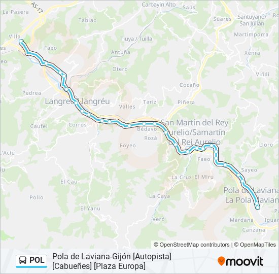 POL bus Mapa de línia