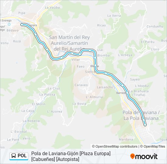 POL bus Line Map