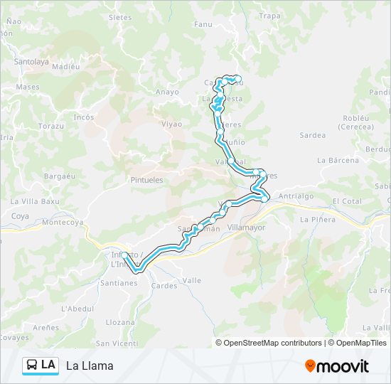 LA bus Mapa de línia