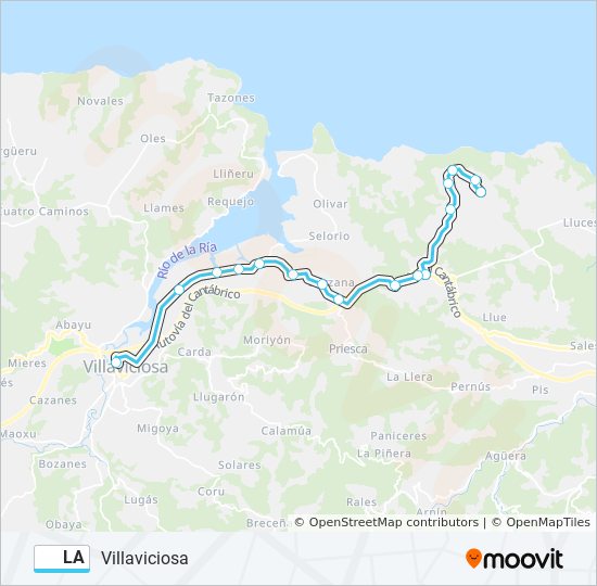 Mapa de LA de autobús