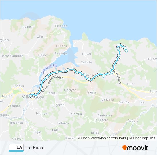 Mapa de LA de autobús
