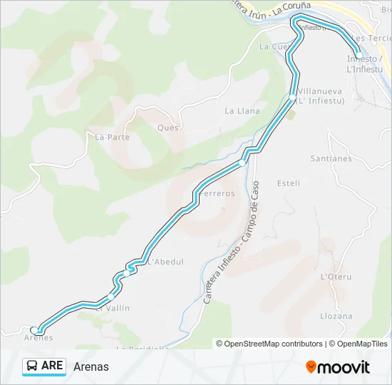 ARE Bus Line Map