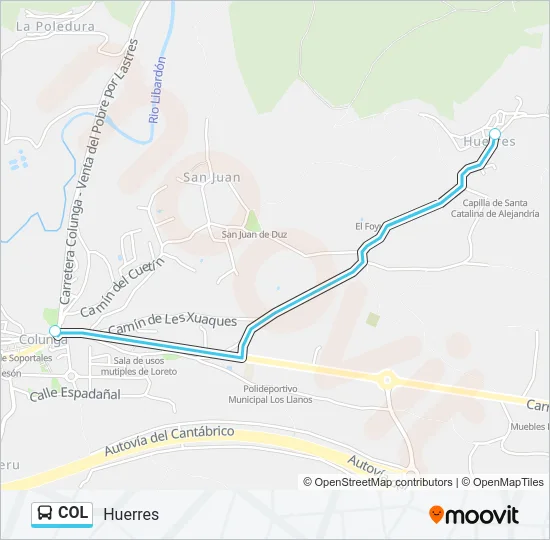 COL Bus Line Map