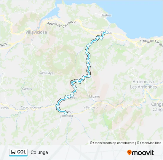 COL Bus Line Map