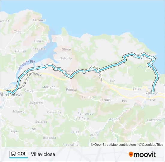 COL Bus Line Map