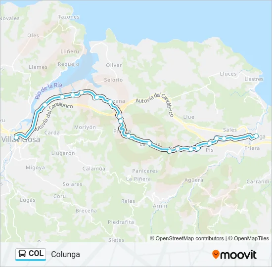 COL Bus Line Map