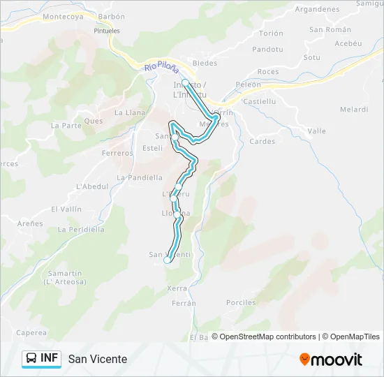 INF Bus Line Map