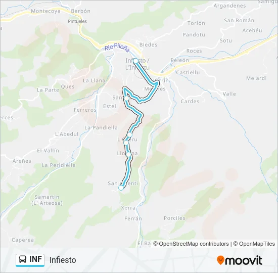 INF Bus Line Map