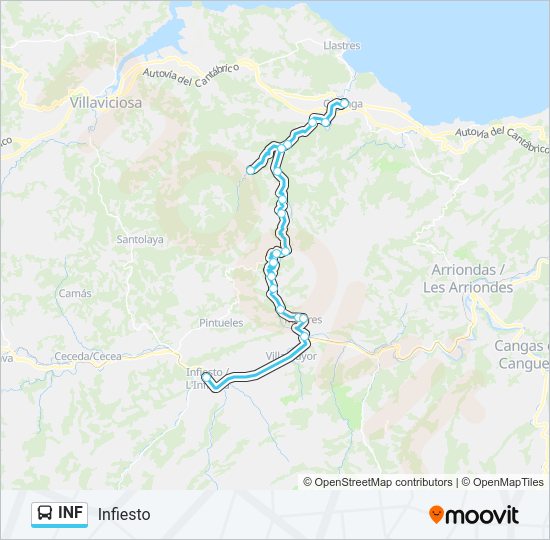 Mapa de INF de autobús