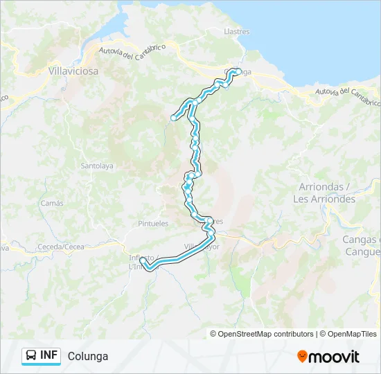 INF Bus Line Map