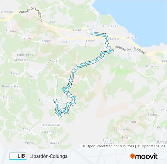 LIB bus Mapa de línia