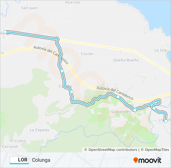 LOR bus Line Map