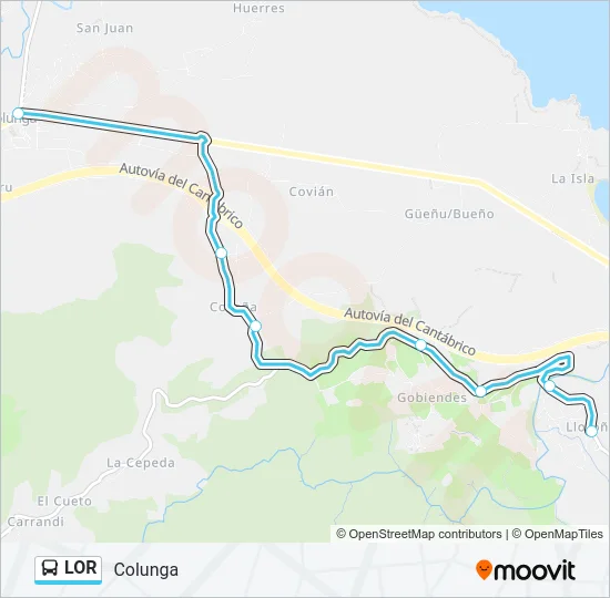 LOR Bus Line Map