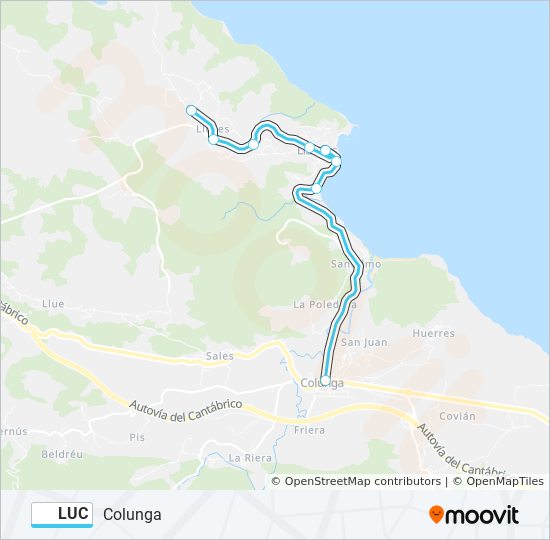 Mapa de LUC de autobús