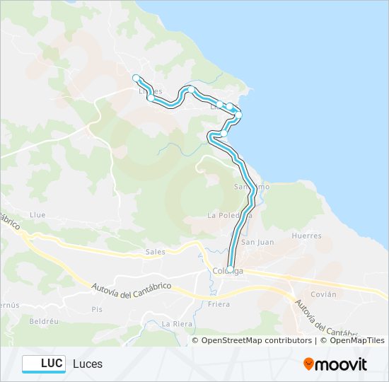 LUC bus Mapa de línia