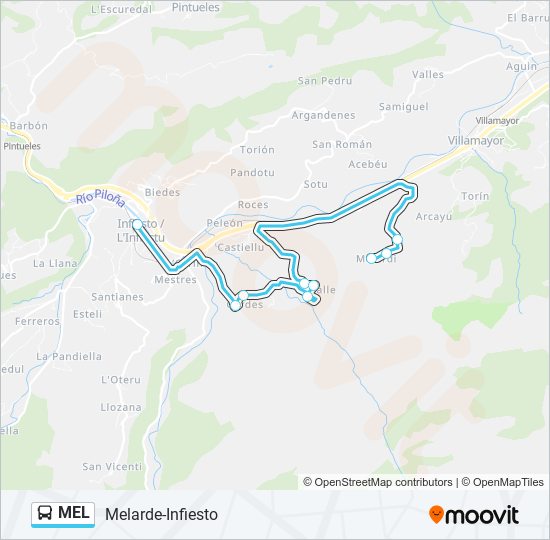 Mapa de MEL de autobús