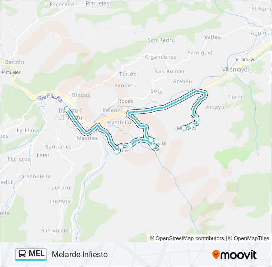 MEL bus Line Map