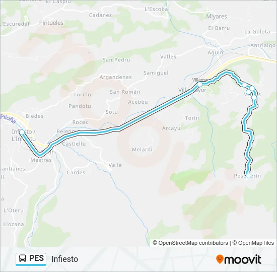PES Bus Line Map