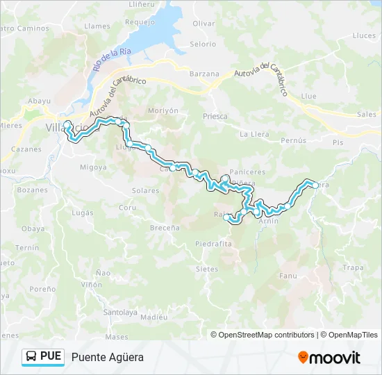 PUE Bus Line Map