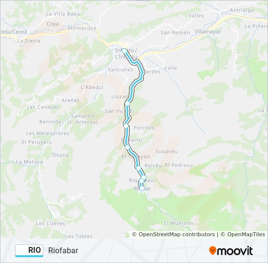 Mapa de RIO de autobús