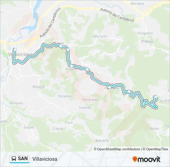 SAN Bus Line Map