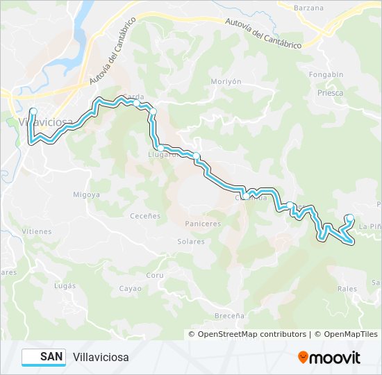 Mapa de SAN de autobús