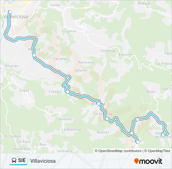 Mapa de SIE de autobús