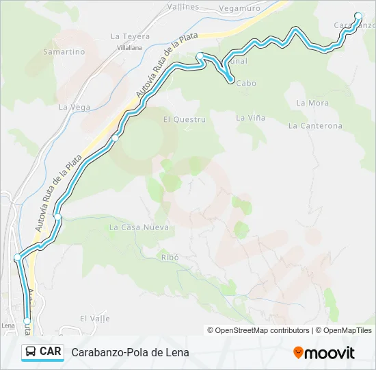 CAR Bus Line Map