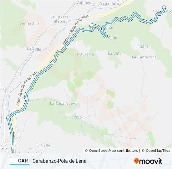 CAR bus Line Map