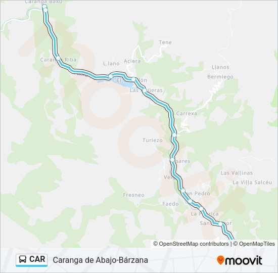 Mapa de CAR de autobús