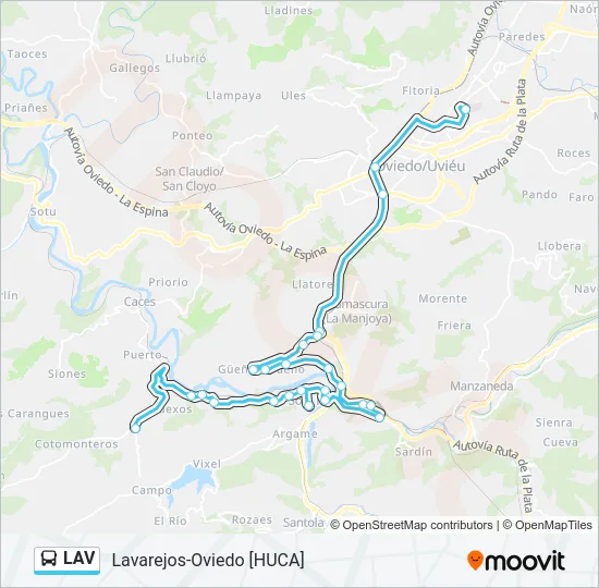 LAV Bus Line Map