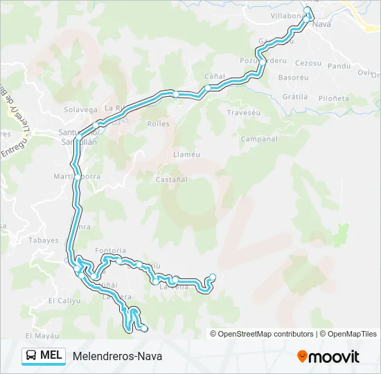 MEL Bus Line Map
