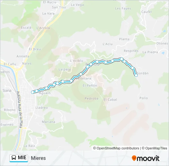 MIE Bus Line Map