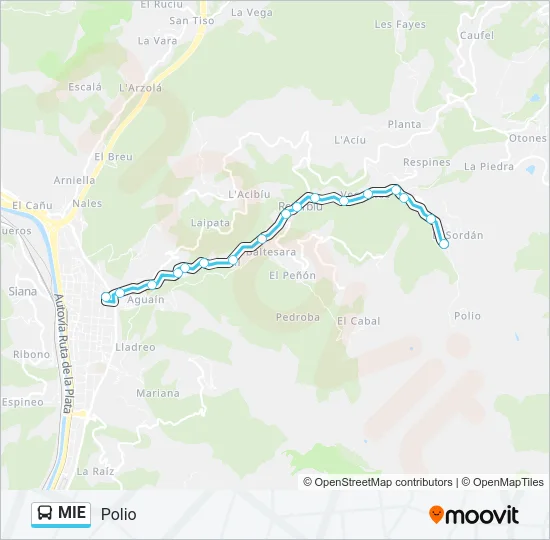 MIE Bus Line Map