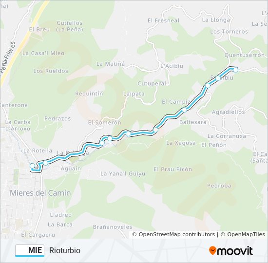 Mapa de MIE de autobús