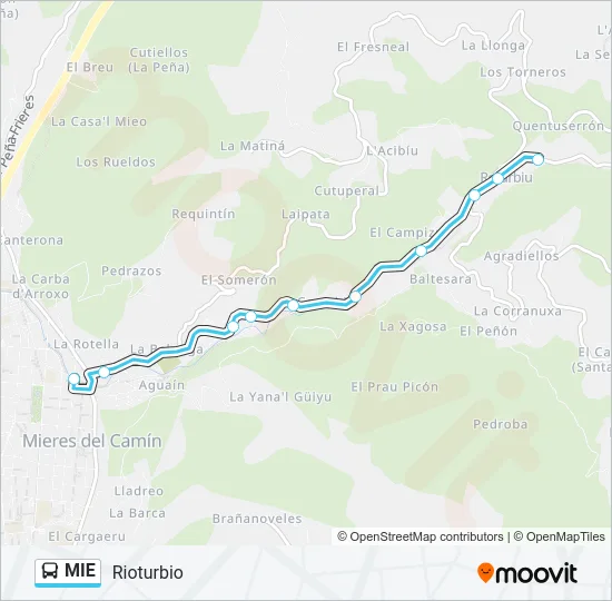 MIE Bus Line Map
