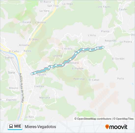 Mapa de MIE de autobús