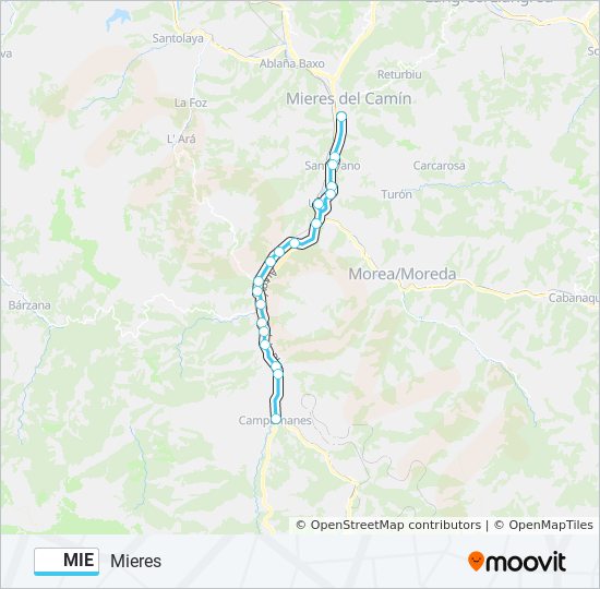 Mapa de MIE de autobús