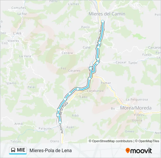 MIE Bus Line Map