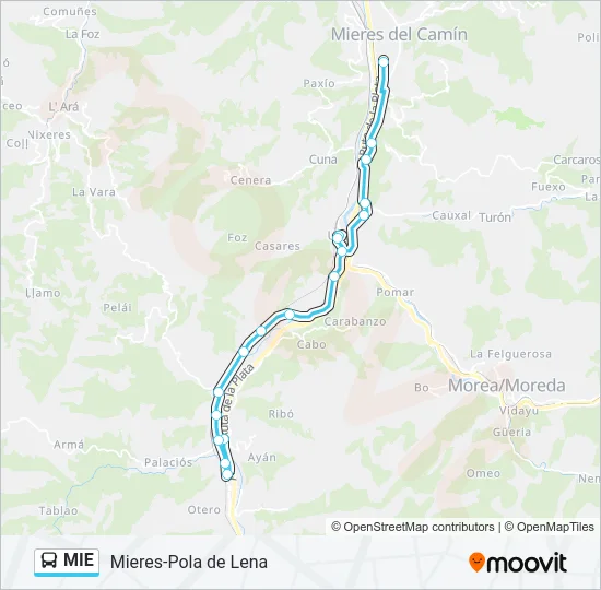 MIE Bus Line Map