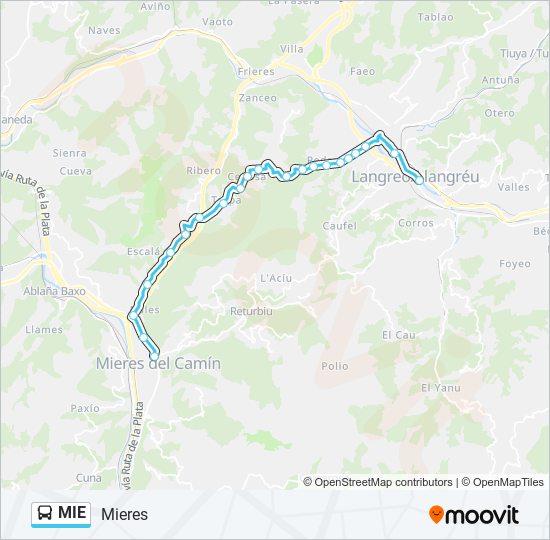 Mapa de MIE de autobús